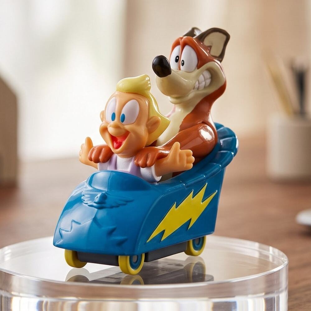 McDonalds 1993 Animaniacs Mindy & Buttons Wild Ride Warner Bros Happy Meal Toy